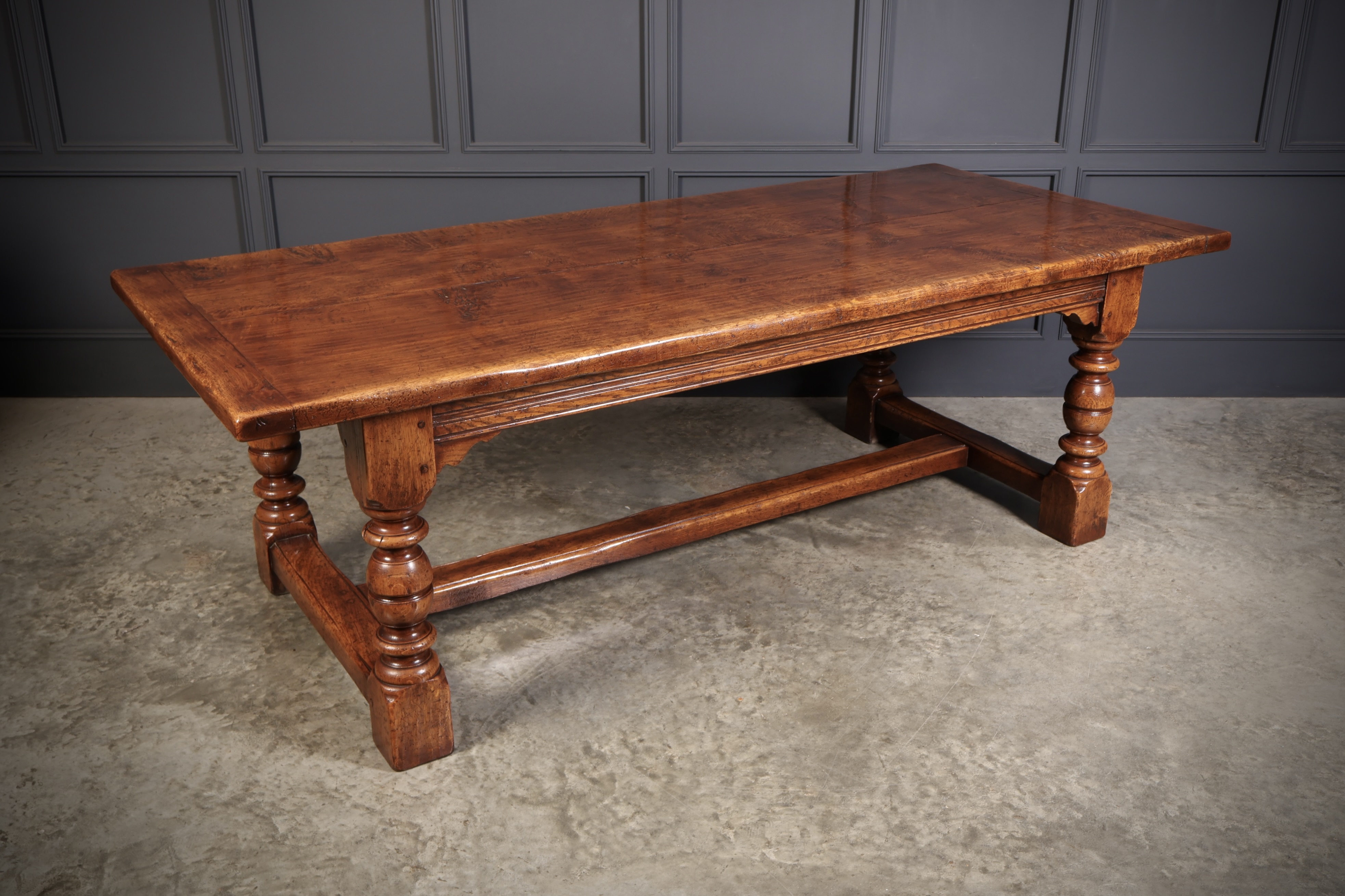 Superb Large Pippy Oak Refectory Dining Table Antique dining Antique Furniture 13